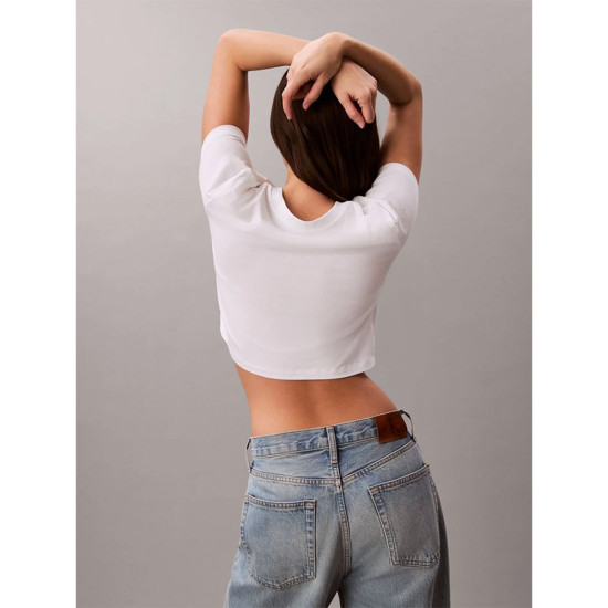 Calvin Klein Γυναικεία κοντομάνικη μπλούζα Monogram crop top